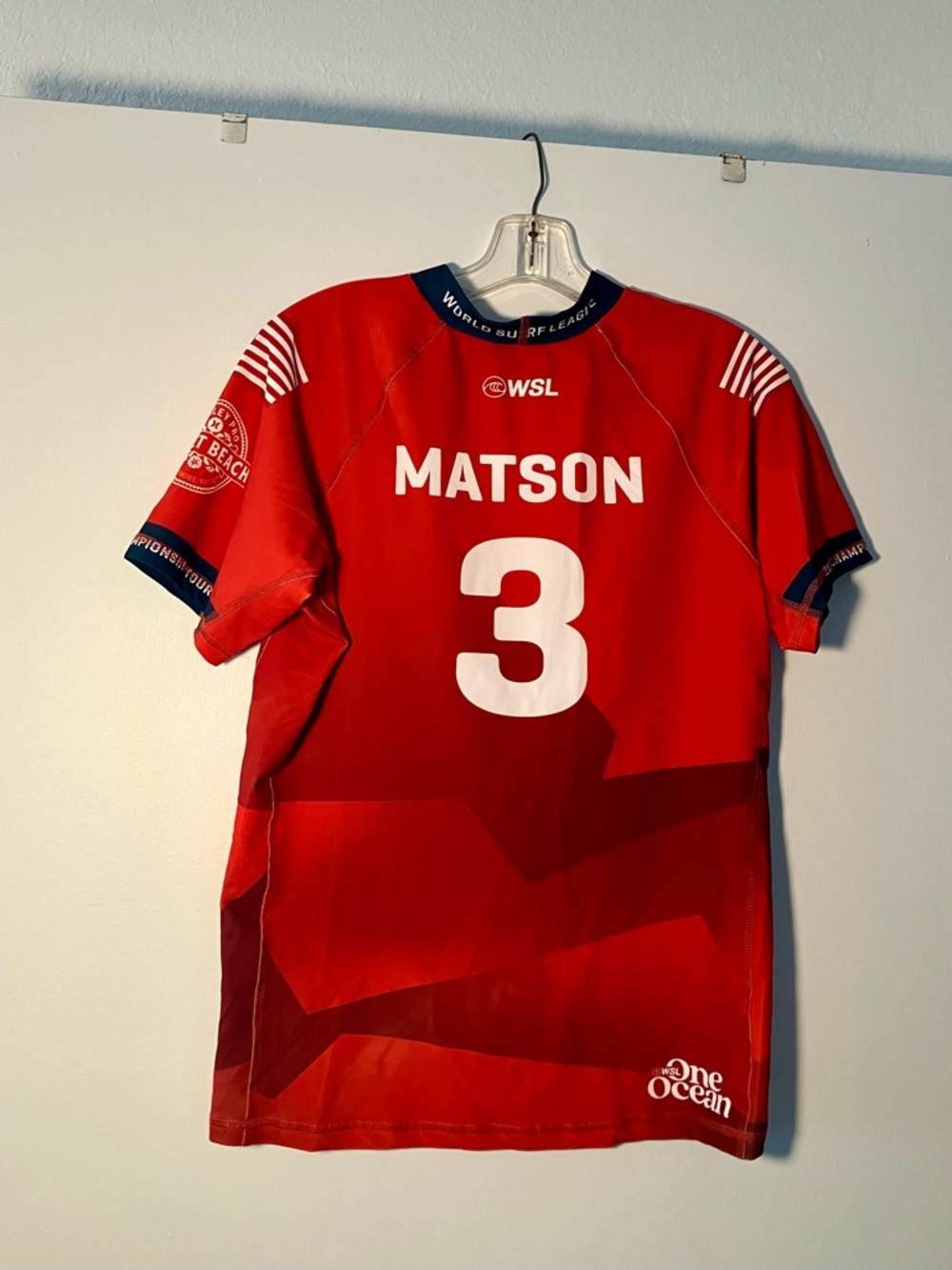 Hurley 2024 Kade Matson Sunset Beach World Surf League Contest Rashguard Jersey